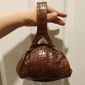Vintage Snake Skin (leather) Wristlet